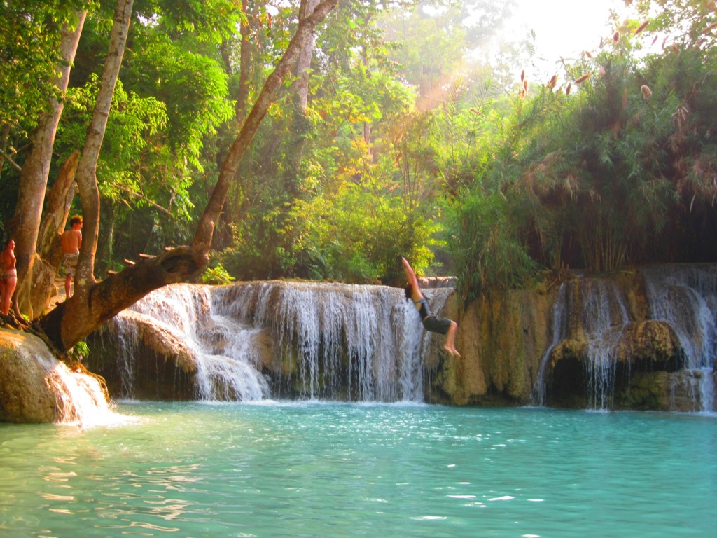 Kuang Si Falls Rope Swing