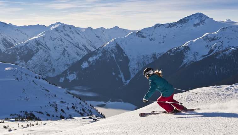 Skiing, Whistler Blackcomb, Canada.