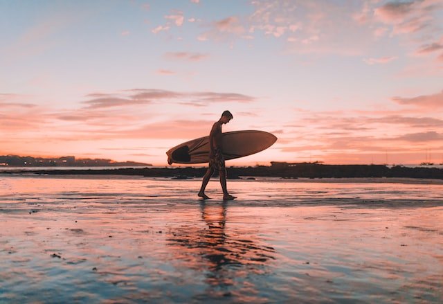 Surfer in Tamarindo Beach, Costa Rica